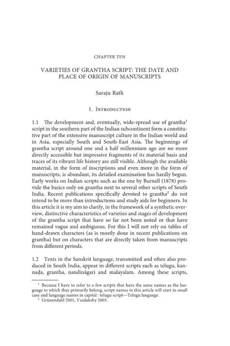 Varieties of Grantha Script: the Date and Place of Origin of ...