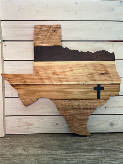 Rustic Texas Wall Art Branded Christian Cross Religious - Etsy