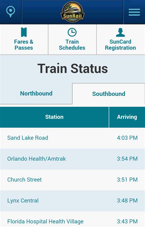 SunRail train tracker provides real-time train arrival information ...