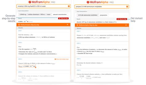 Dilution Calculator: Wolfram|Alpha Chemistry Solvers