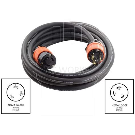 AC WORKS NEMA L21-20 Cord 25-ft 12 5-Prong Indoor/Outdoor, 46% OFF