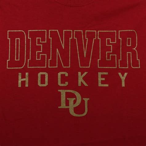 Denver Pioneers Frame Hockey T-Shirt - Crimson - Fanatics.com