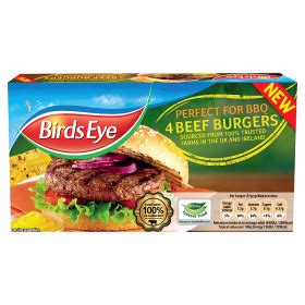 Birds Eye Perfect for BBQ Beef Burgers - UK Frozen Food