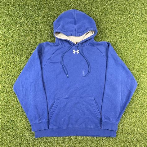 Item: Under Armour Center Logo Hoodie Blue Mens... - Depop