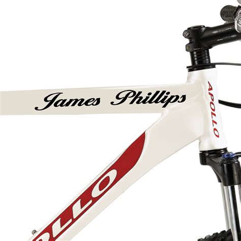 Buy 2 X PERSONALISED PUSH BIKE FRAME,CYCLING NAME VINYL DECALS, STICKER ...