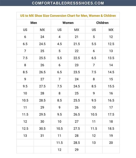 Shoe Size Conversion Charts | For Men and Women