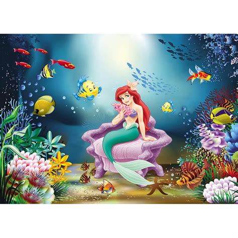 Buy The Little Mermaid Ariel Photo Backdrop Baby Shower 7x5 Under The Sea Photography Background ...