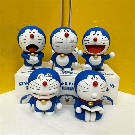 Doraemon Stand By Me 5pcs/set Action Figures 1/10 scale painted figure 6th Edition Doraemon Doll ...