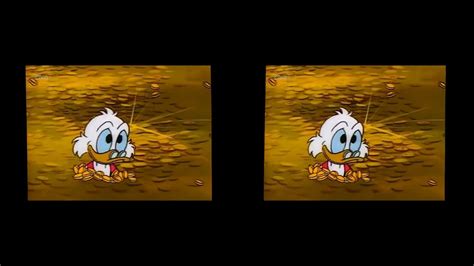 [SBS - 3D] Ducktales - Scrooge McDuck Jumping into vault of gold coins ...