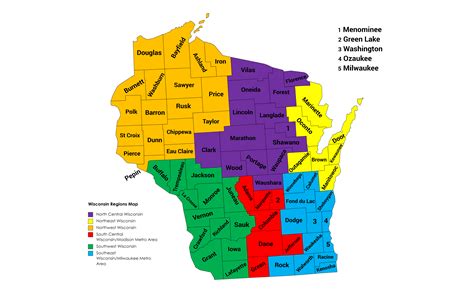 Regions Map – Wisconsin Project Center