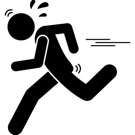 Away, escape, flee, man, run off, running, scared icon - Download on ...