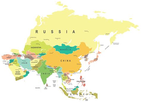 Asia Map Countries