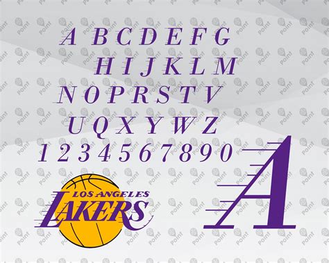 Lakers Font Svg Png | Etsy