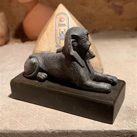 Egyptian-Replica-Sphinx-statue-with-Pyramid-featuring-Isis-knot ...