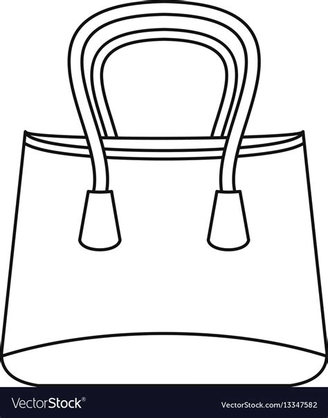 Shop bag icon outline style Royalty Free Vector Image