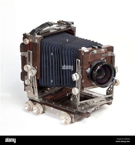 view camera, large format camera, field camera, lf camera, 4x5 camera with movements on white ...