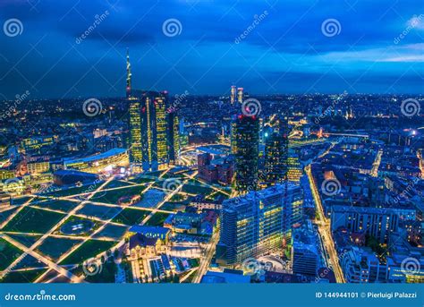 Milan skyline at sunset stock image. Image of architecture - 144944101