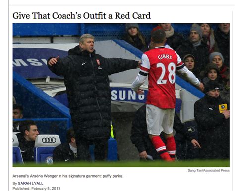 The New York Times is making fun of Arsene Wenger’s puffy coat