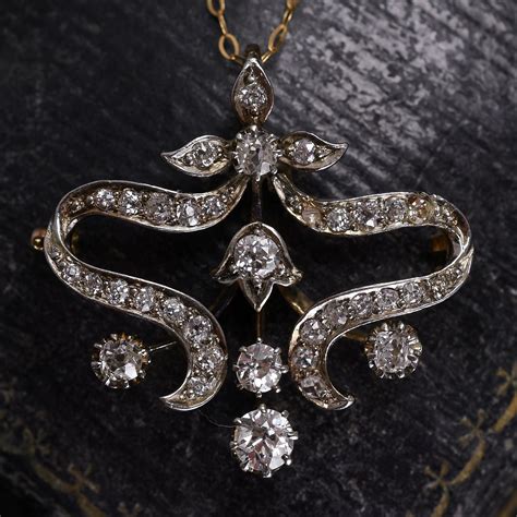 Victorian Diamond Lavaliere Pendant – Butter Lane Antiques