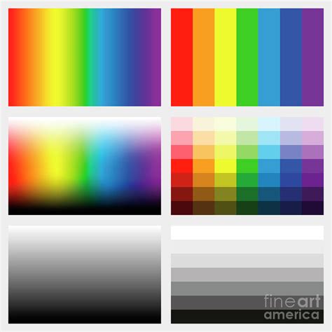 Shade Tabs Color Grayscale Gradients Digital Art by Peter Hermes Furian ...