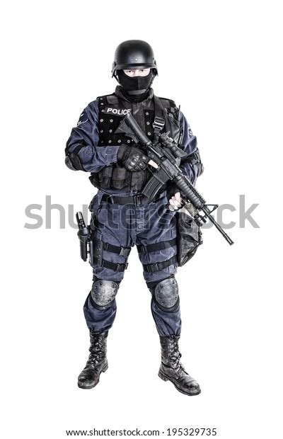 Special Weapons Tactics Swat Team Officer Stock Photo (Edit Now) 195329735