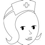 Nurse in white uniform vector clip art | Free SVG