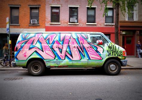 NYC Corners: Graffiti-Covered Van, East Village (October 28, 2012)