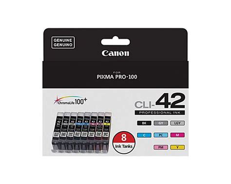 Canon PIXMA PRO-100 8-Color Ink Combo Pack (OEM) - QuikShip Toner