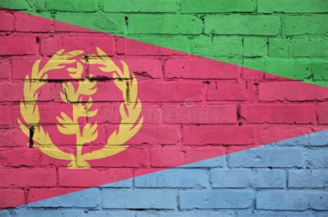 Eritrea Flag is Painted Onto an Old Brick Wall Stock Photo - Image of ...