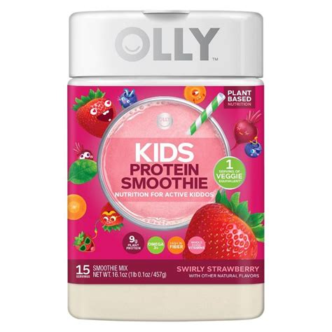 Olly Kids Smoothie Swirly Strawberry Protein Powder Reviews 2020