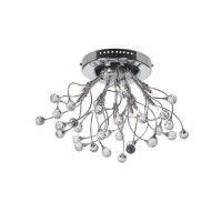Krysta 10 Light Close To Ceiling Fitting In Chrome With Crystals. Beacon lighting. In Kitchen ...