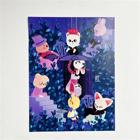 Skzoo in Wonderland Poster // Skzoo Fan Art 30x40 Cm - Etsy Hong Kong