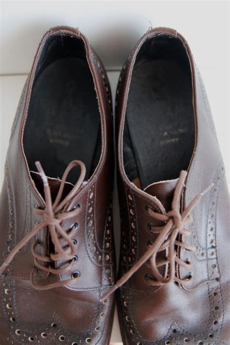 Vintage Wingtip Shoes Mens Oxford Shoes Leather Shoes Brown Shoes ...