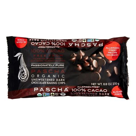 Organic Unsweetened 100% Cacao Dark Chocolate Chips - Walmart.com ...