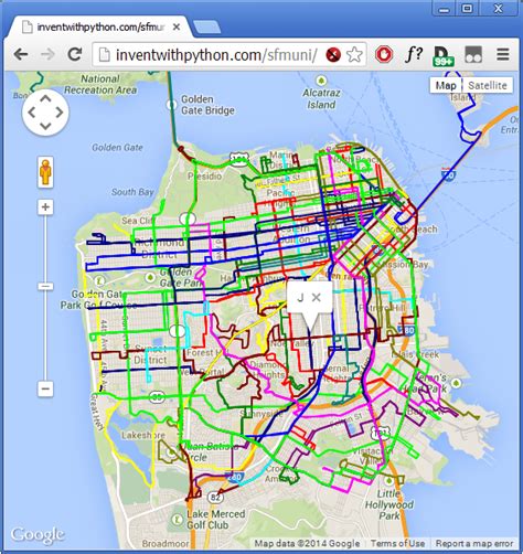 Bus Map San Francisco