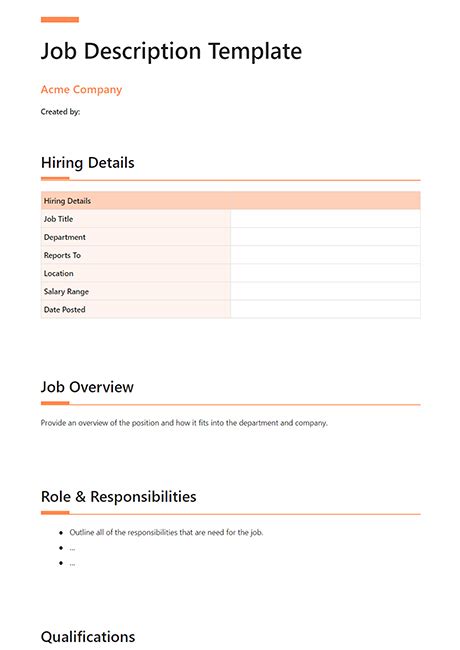 Job Description Template | Bit.ai