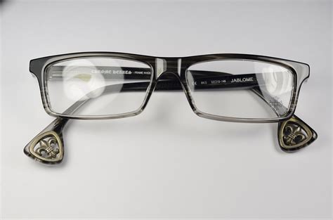 Chrome Hearts JABLOME BKS Black Stripe Glasses Eyewear Eyeglass Frame Made In Japan | Property Room