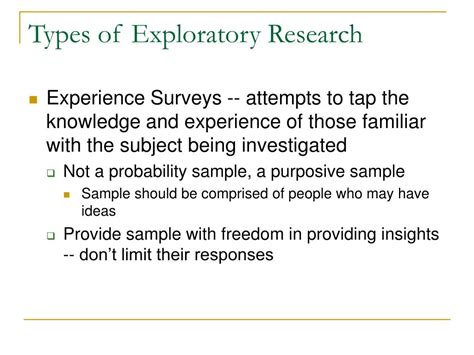 PPT - Exploratory Research PowerPoint Presentation - ID:316428