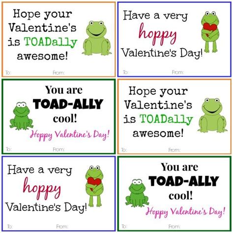 Frog Valentine Cards: DIY Printable Valentine Cards | Free printable ...