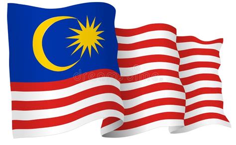 Malaysia Flag Waving Vector Illustration Stock Vector - Illustration of ...