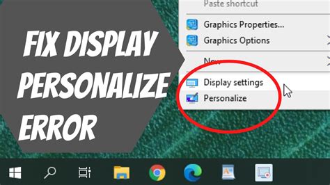 How To Fix Display Settings and Personalize Not Working in Windows 10