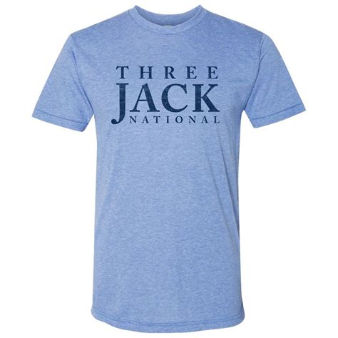 Three Jack National Blue T-Shirt Semi, Jack, Golf, Shop Now, Slim Fit, America, Club, Supportive ...