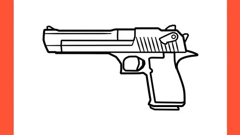 How to draw a DESERT EAGLE from CS GO step by step / drawing deagle from counter strike / pubg ...