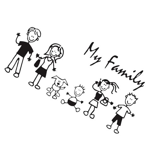 Buy Cipliko Family Car Decals Stickers - Stick Figure Family Decals ...