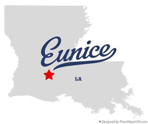 Map of Eunice, LA, Louisiana