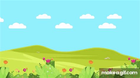 Free Motion Graphic Background 🌸 Grassy Field Flowers Butterflies ...