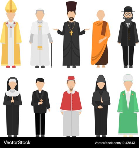 Religion people set Royalty Free Vector Image - VectorStock