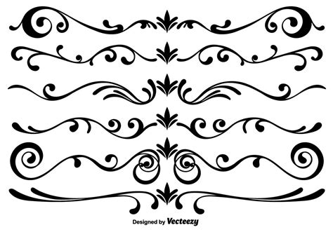 Vector Scrollwork Elements | Vector free, Scrollwork, Vector art design