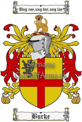 Burke (Irish) Coat of Arms (Family Crest) Instant Image Download