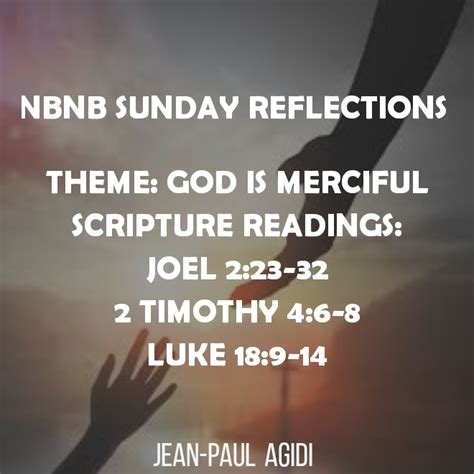 GOD IS MERCIFUL – NO BIBLE NO BREAKFAST DAILY BIBLE REFLECTIONS AND MORE